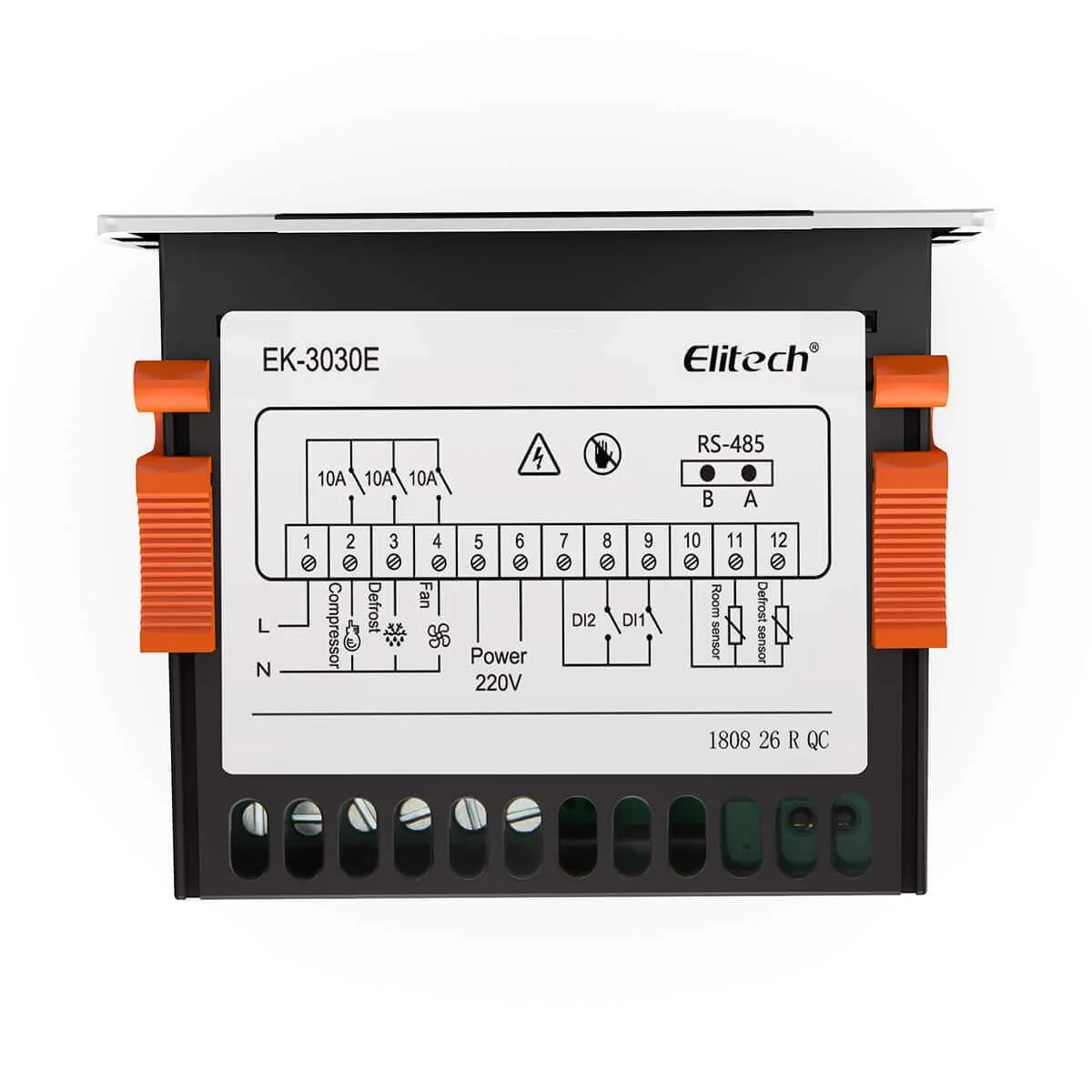 Elitech EK-3030E Digital Temperature Controller Cooling Defrosting and Fan Control Outputs With Temperature and Defrosting Probe Sensor, RS-485 Interface, Touch Key - Image 3