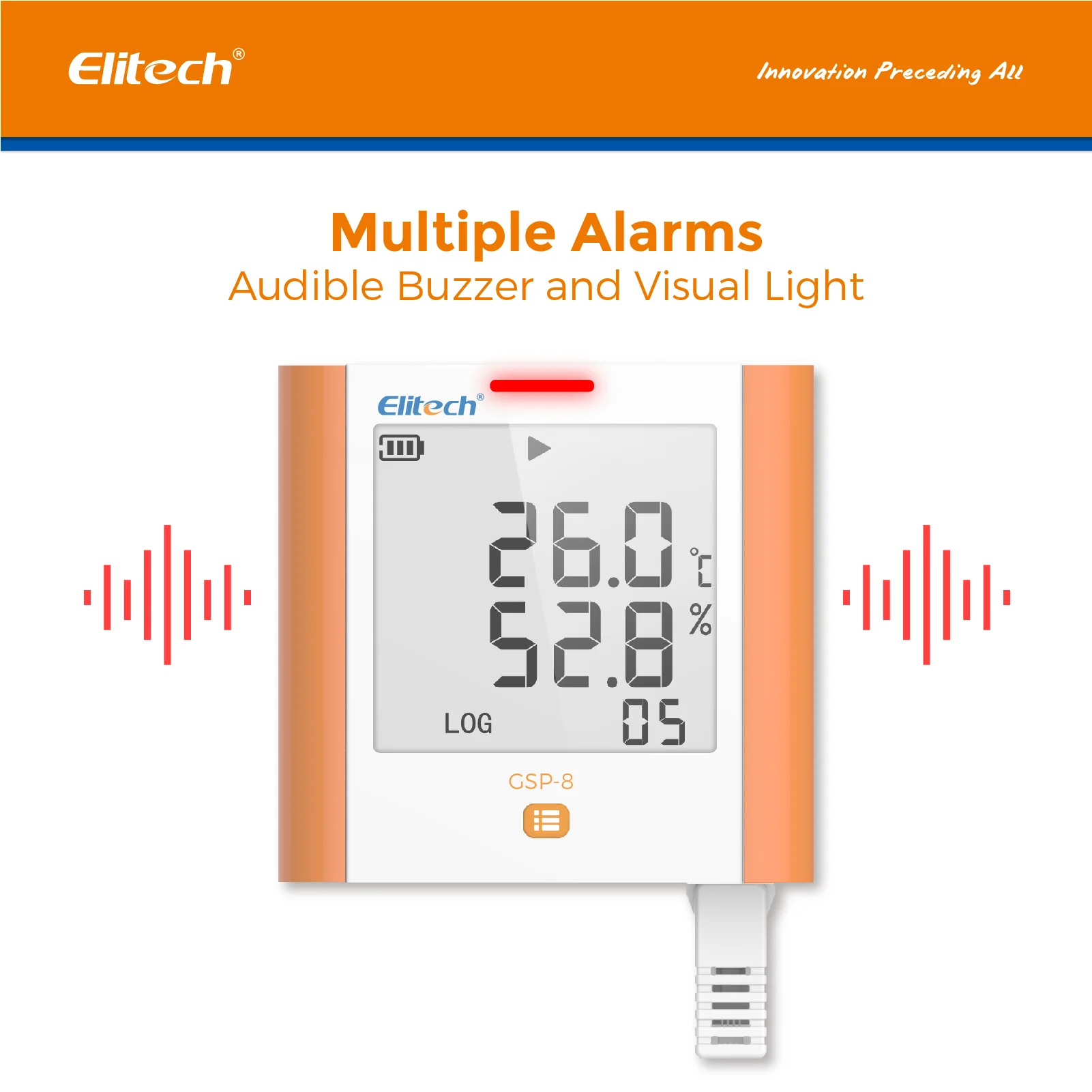Elitech GSP-8 Wall Mounted Temperature Digital Data Logger - Image 5