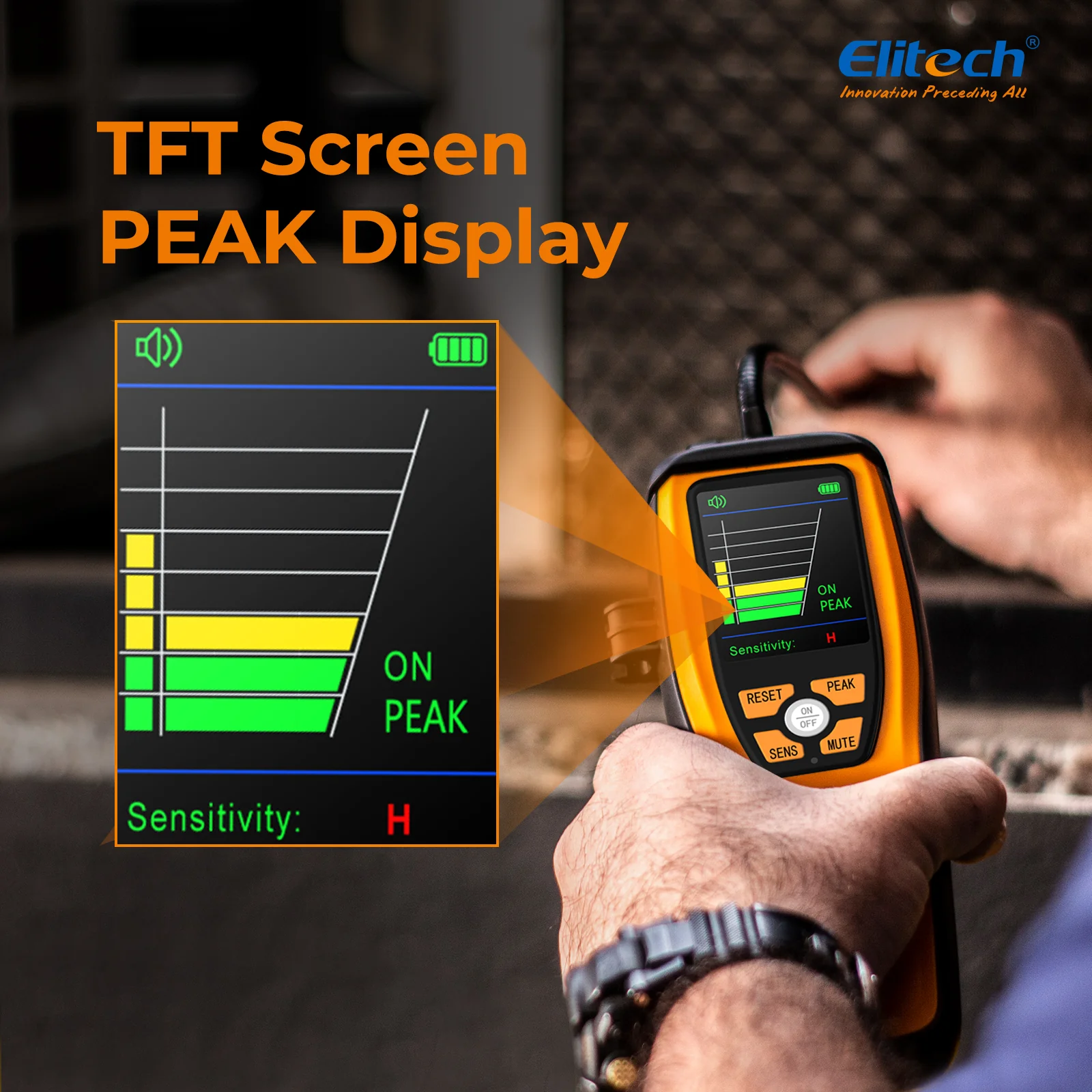 Elitech ILD-200 Electronic Refrigerant Heat Pump Leak Detector HVAC, Freon Leak Detector, Infrared Sensor up to 10 years' service life, 4g/yr, PEAK Record - Image 3