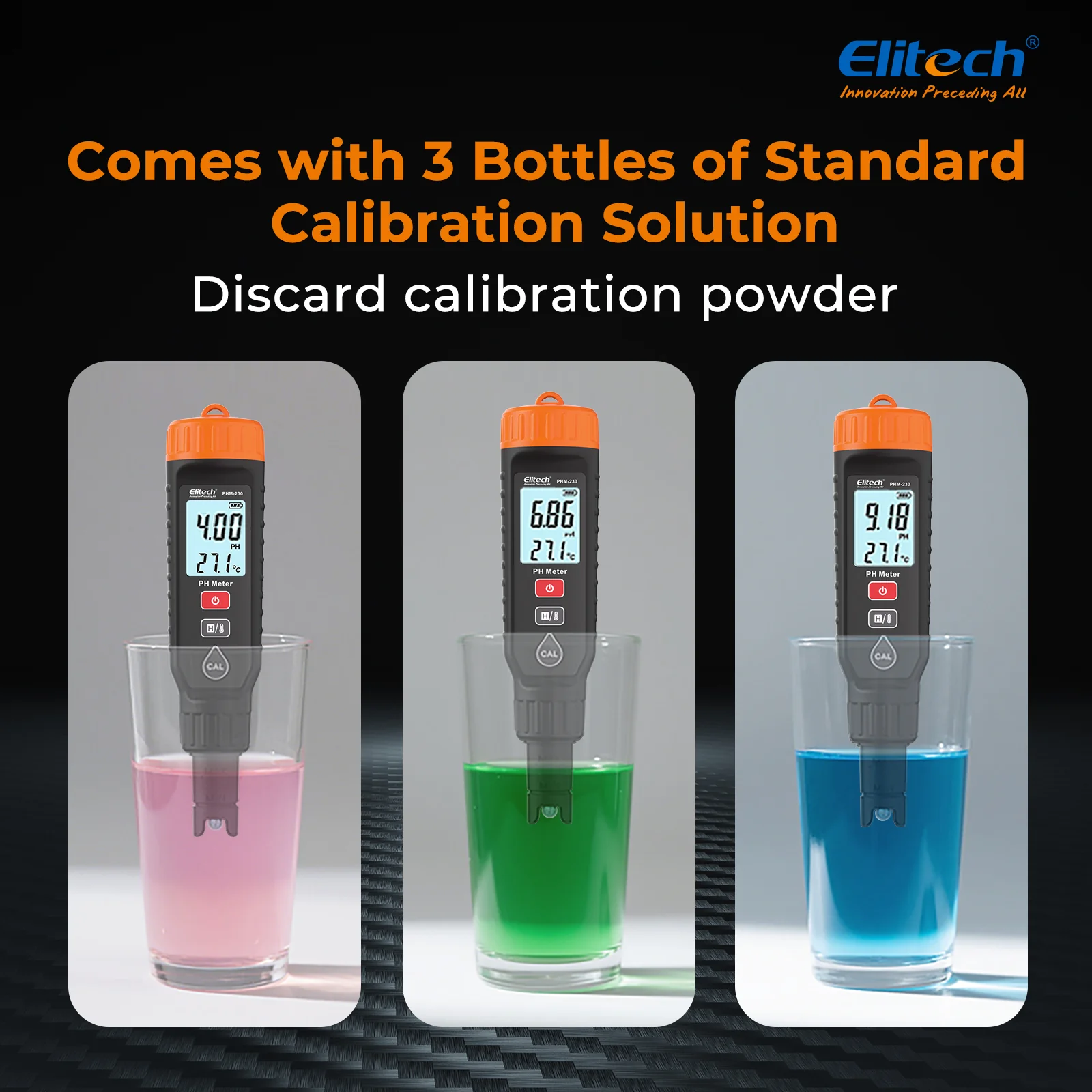 Elitech PHM-230 pH Pen Meter with Calibration Supplies, Reliable Digital Tester for pH, Temperature in Growing Solutions, Optimal Plant Health and Yield - Image 3